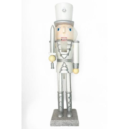 Wizardi 15" Classic Wooden Nutcracker the Swordsman Festive Decoration